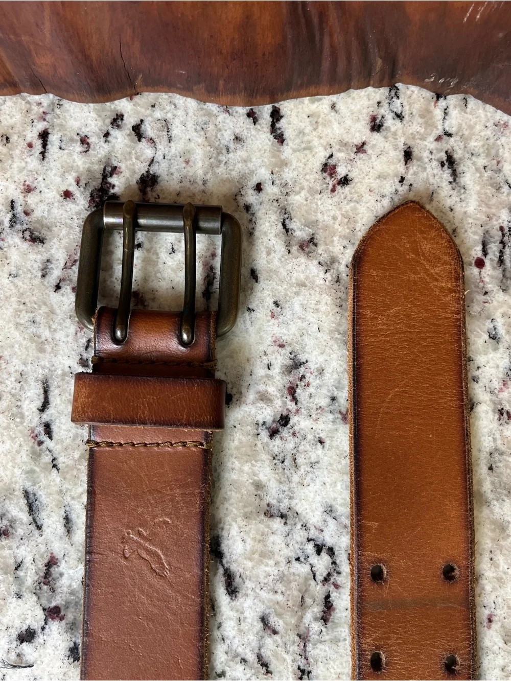 Vintage American Eagle Distressed Tan Belt